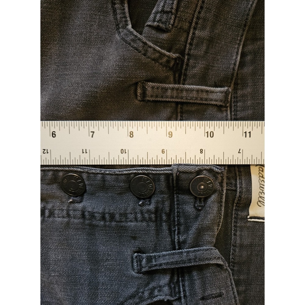 MADEWELL Womens Size 28 Black Stretch Denim 10" High Rise Skinny Jeans 29x26 - Picture 6 of 16